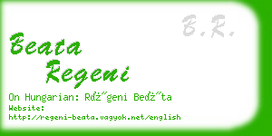 beata regeni business card